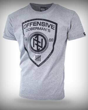 West_City-Dobermans_Aggressive_Футболка_Offensive_Shield_Сіра