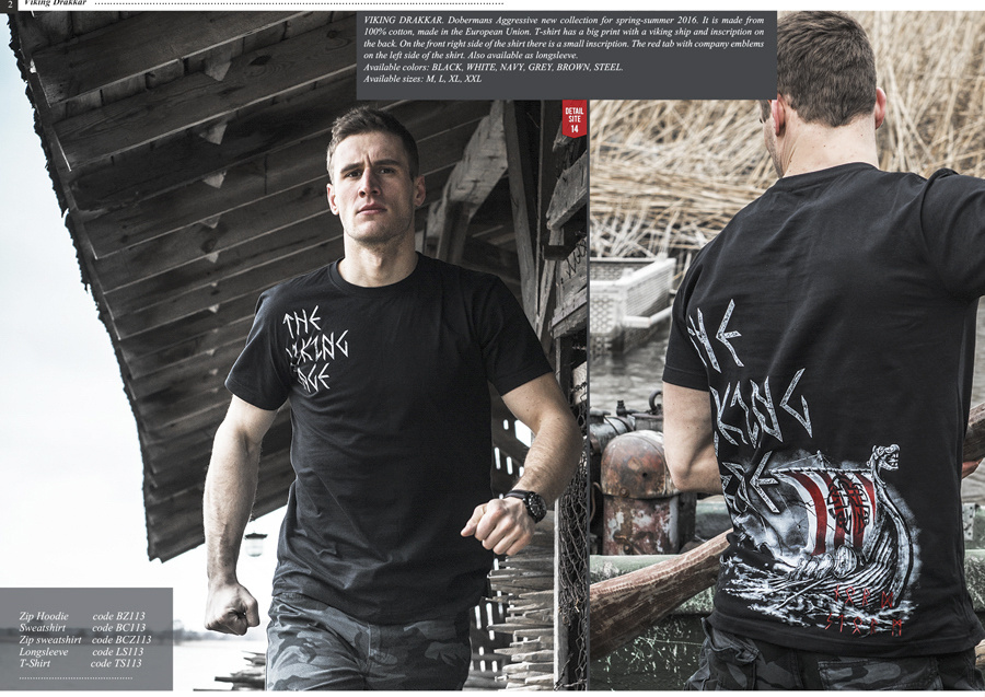 West_City-Dobermans_Aggressive_Футболка_Viking_Drakkar_Чорна