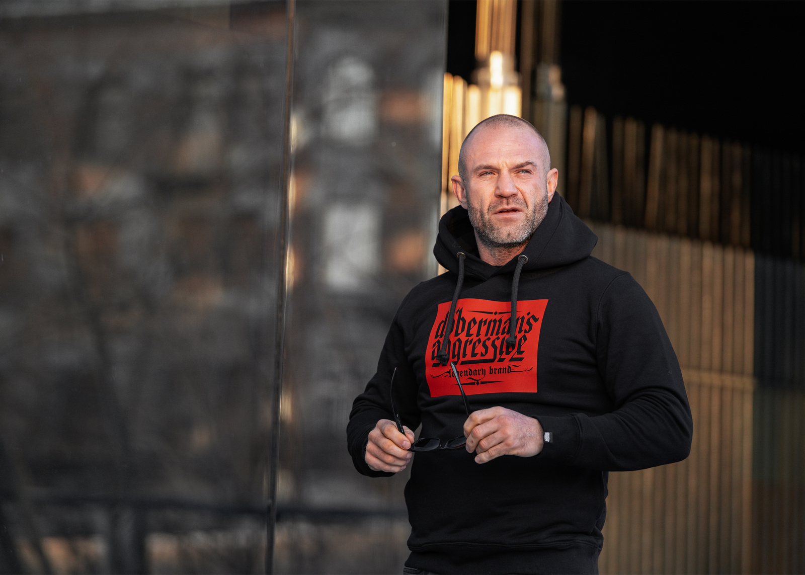 West_City_Dobermans_Aggressive_Худі_Rubber_Logo_Red